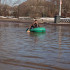 Городские озёра. Воронежцы начали переплывать лужи на лодках и сапбордах