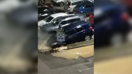 Машина провалилась под асфальт на улице Героев Стратосферы в Воронеже 