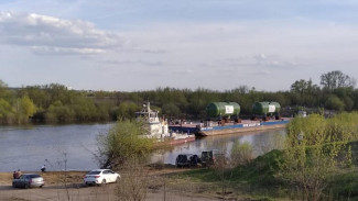 Два парогенератора сплавили по Дону через Воронежскую область на Курскую АЭС-2 