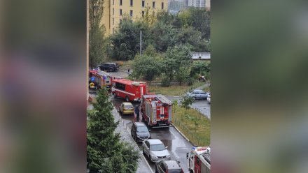 Пожарные съехались к многоэтажке на улице Шишкова в Воронеже