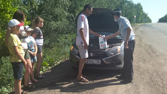 Застрявшую на воронежской трассе семью с 3 детьми спасли от изнуряющей жары