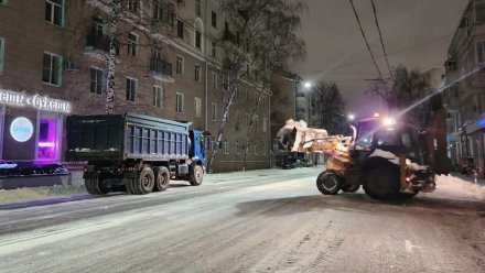За ночь с воронежских улиц вывезли 4,5 тыс. кубометров снега