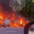 Воронежцы сняли на видео объятый огнём ВАЗ на трассе