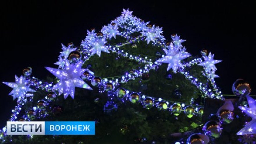 Воронежцы увидят лазерное и световое шоу на открытии главной новогодней ёлки