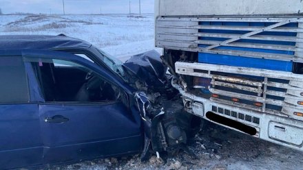 Компания молодёжи попала в ДТП на заснеженной трассе в Воронежской области