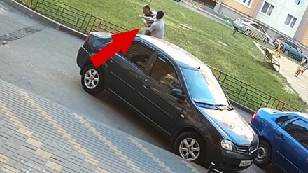 Воронежцы сняли на видео, как разъярённый водитель напал на таксиста во дворе ЖК
