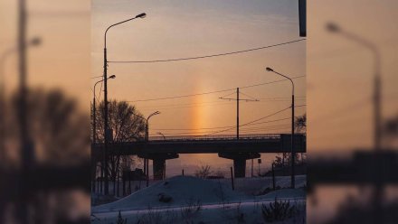 В небе над Воронежем сфотографировали редкую зимнюю радугу 