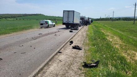 В Воронежской области мотоциклист погиб из-за столкновения с грузовиком на встречке