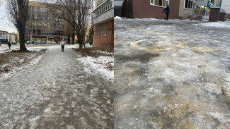 Улицы в Воронеже превратились в каток 