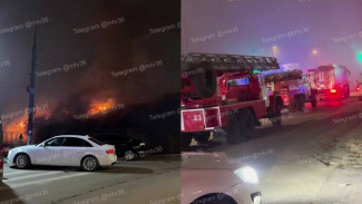 Пожар разгорелся на старой автостанции в Советском районе Воронежа