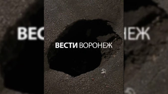 Асфальт провалился на пешеходной дорожке на воронежской улице