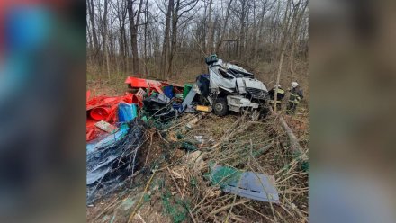 Водитель грузовика погиб в страшной аварии на воронежской трассе