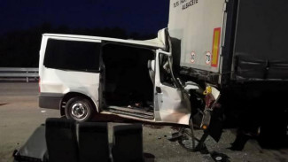 Микроавтобус врезался в фуру на воронежской трассе: есть погибшие и раненые  