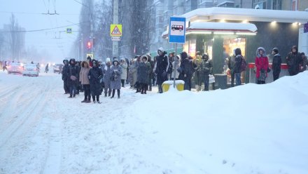 В Воронеже автобусы не смогли выйти на линию из-за сильных морозов