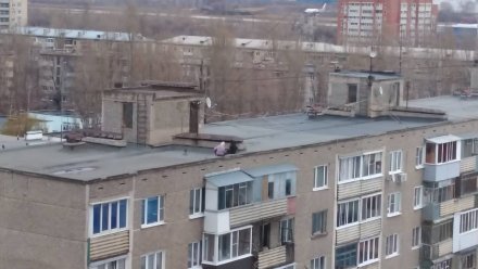 Воронежцев встревожили сидящие на краю крыши 9-этажки дети 