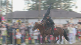 Воронежские джигиты показали завораживающие трюки на конях