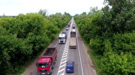 Дорожники объяснили появление на трассе под Воронежем самой длинной «сплошной» в России