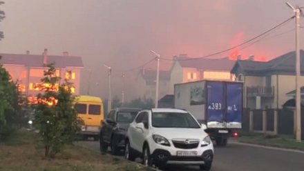 В воронежском селе Ямное огонь перекинулся на жилые дома