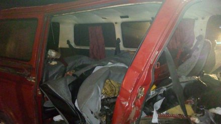 Видеорегистратор записал момент страшной аварии с 8 погибшими под Воронежем