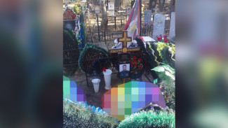 ЛГБТ*-флаги убрали с могилы бойца СВО в Воронеже