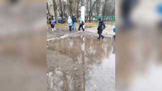 Родители пожаловались на разбитую дорогу у школы №47 в Воронеже