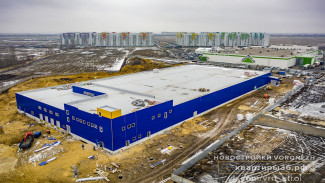 Строительство гипермаркета «Лента» под Воронежем показали с высоты