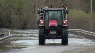 Полсотни с пассажира. Как жители села под Воронежем преодолевают потоп на тракторе