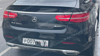 В Воронеже владелец Mercedes за 5 млн скрыл номер на платной парковке банковскими картами