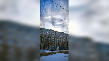 Яркое гало появилось вокруг Солнца в небе над Воронежем