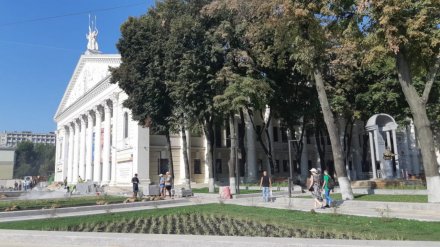 Губернатор попросил сохранить памятник Пушкину при ремонте оперного театра в Воронеже