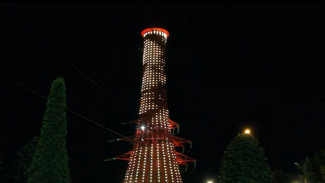 Красный 46-метровый маяк поздравил воронежцев с Днём города