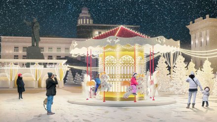 Воронежцам назвали график работы украшенной по-новогоднему площади Ленина