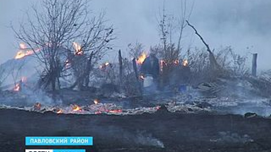 На юге Воронежской области снова пожар из-за поджогов травы