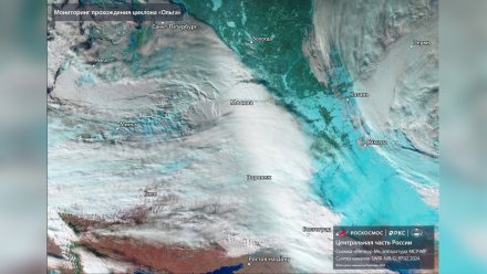 «‎Роскосмос»‎ показал снимок накрышего Воронежскую область циклона «‎Ольга»‎