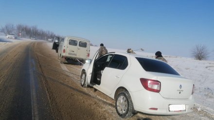 В Воронежской области инспекторы ГИБДД спасли замерзающую на дороге автомобилистку