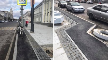 Вокруг новой «велодорожки» в центре Воронежа вспыхнул скандал