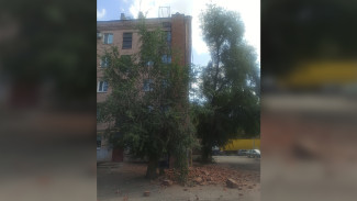 Воронежцы пожаловались на кирпичи, падающие на газовую трубу