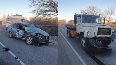 Женщина попала в больницу после ДТП с грузовиком в Воронежской области