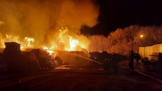 Спасатели вблизи показали на фото и видео горящие склады в Воронеже