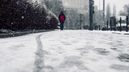 Жёлтый уровень погодной опасности объявили из-за мокрого снега в Воронежской области