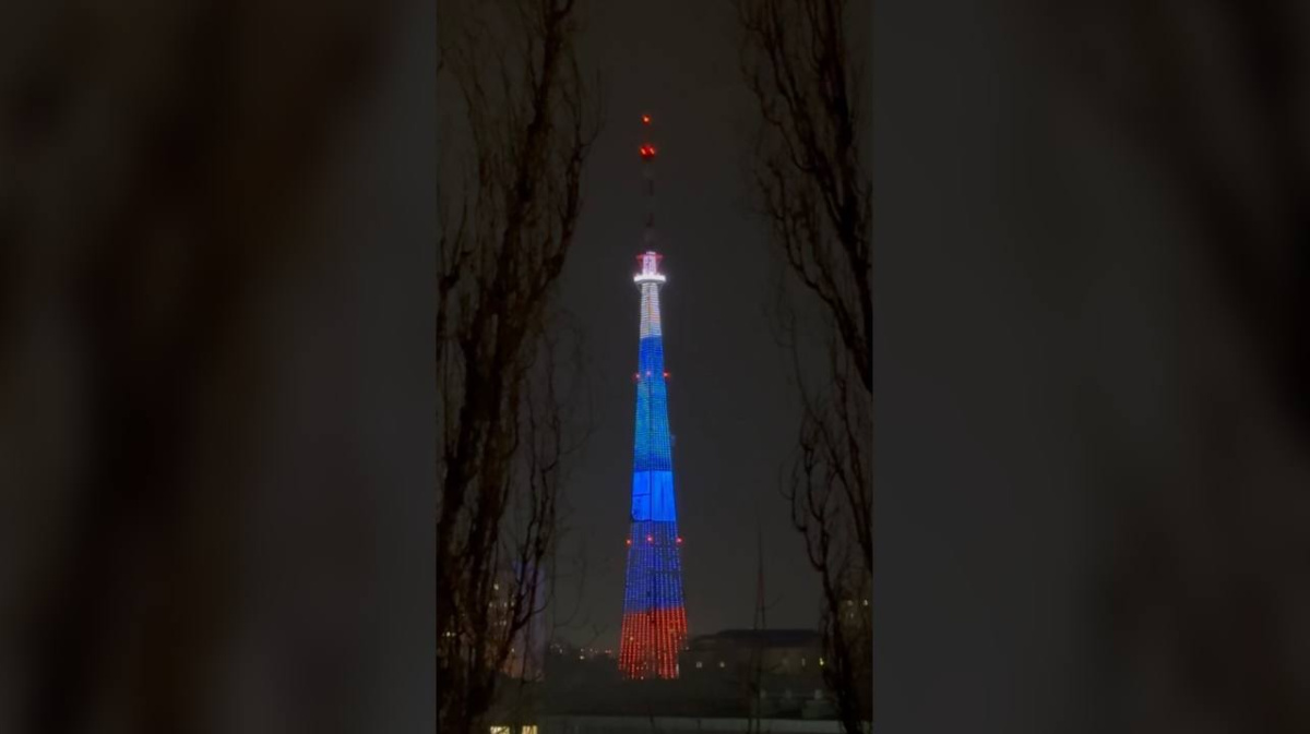 На воронежской телебашне появилась подпись «Скорбим» – Новости Воронежа и  Воронежской области – Вести Воронеж