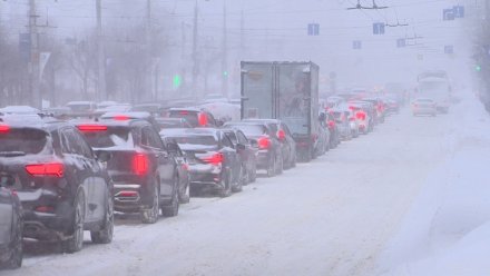 В Воронеже высота сугробов достигла полуметра