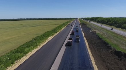 В Воронежской области заасфальтировали половину нового участка М-4 «Дон» в обход Лосево