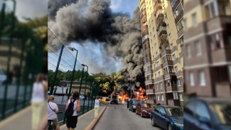 Крупный пожар в воронежском жилом массиве привёл к проверке