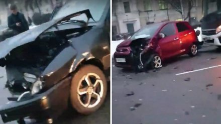Массовое ДТП спровоцировало серьёзную пробку в центре Воронежа