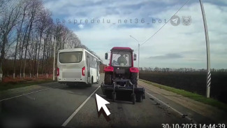 Водителя рейсового автобуса оштрафовали за выезд на встречку в Воронежской области