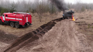 Воронежцам объяснили скопление пожарных машин за городом