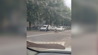 Воронежцы устроили драку посреди дороги в центре города