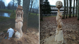 Воронежский резчик бензопилой превратил в скульптуры аварийные деревья в Пскове