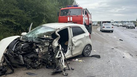 Пенсионерка на иномарке пострадала в страшной аварии с фурой на трассе под Воронежем 